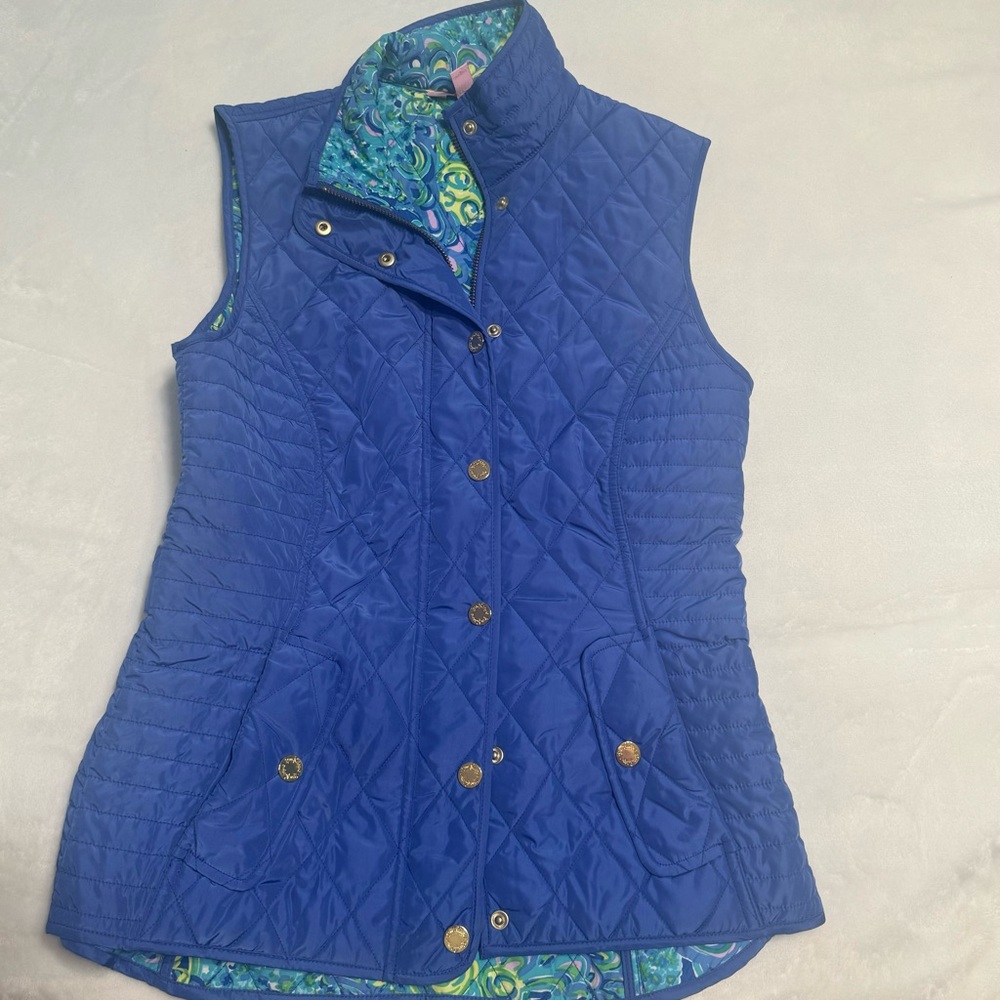 Lilly Pulitzer Quilted Getaway Vest in Lilly’s Lagoon